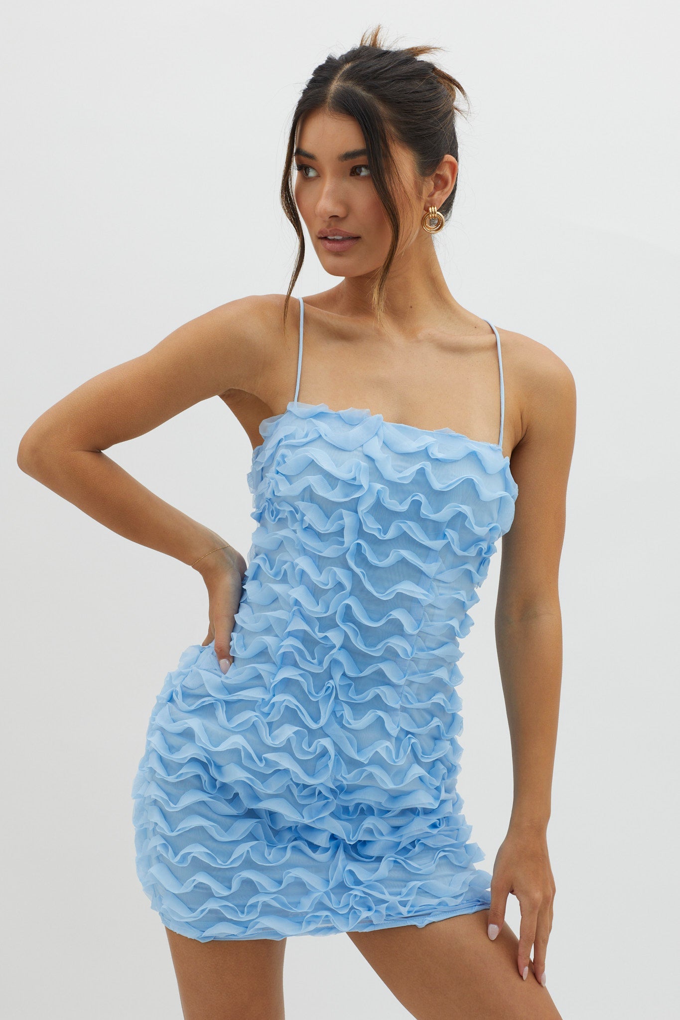 Tizzy Embellished Mini Dress Blue