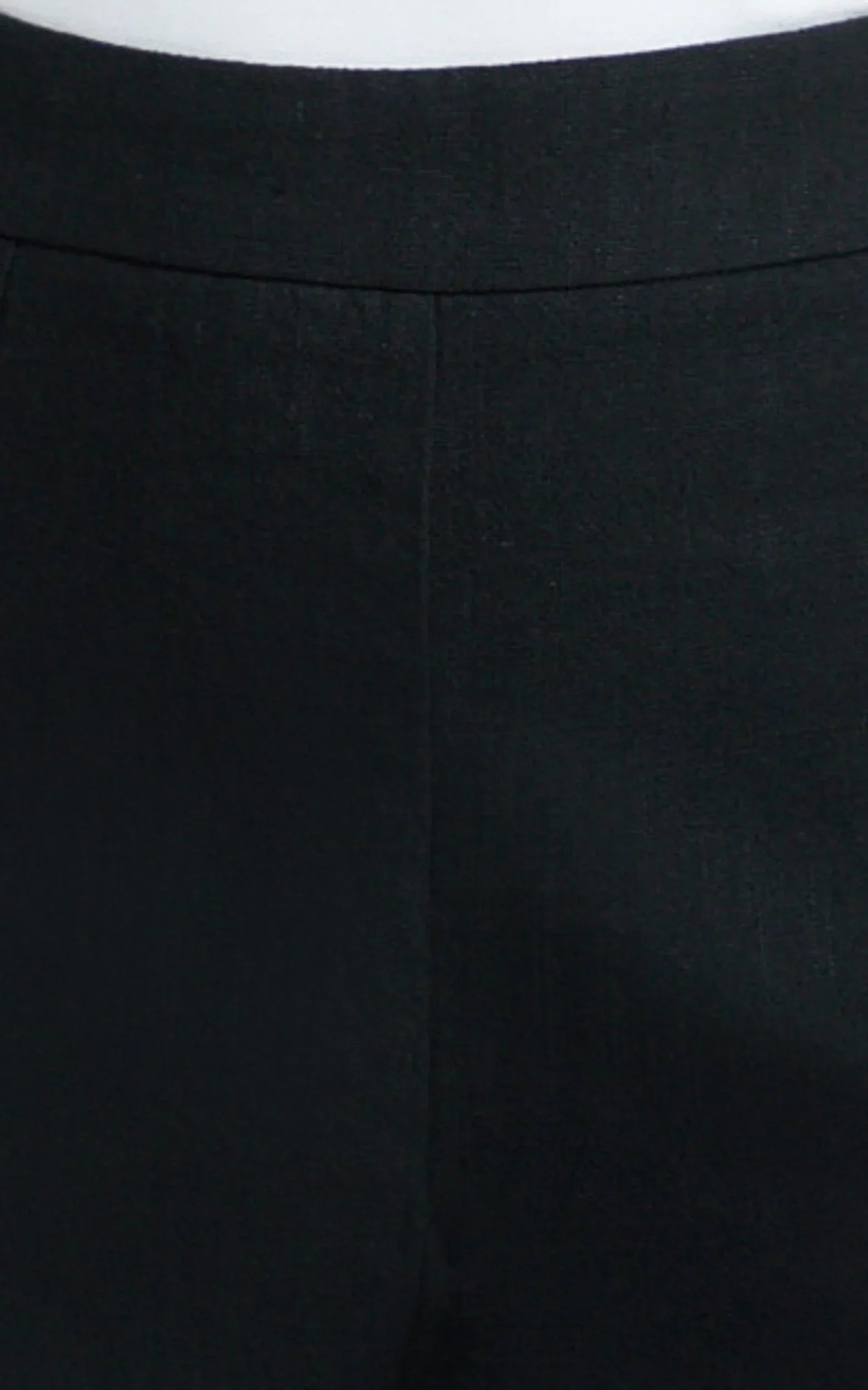 Narcisa Pants - Linen Look High Waist Bootleg Pants in Black