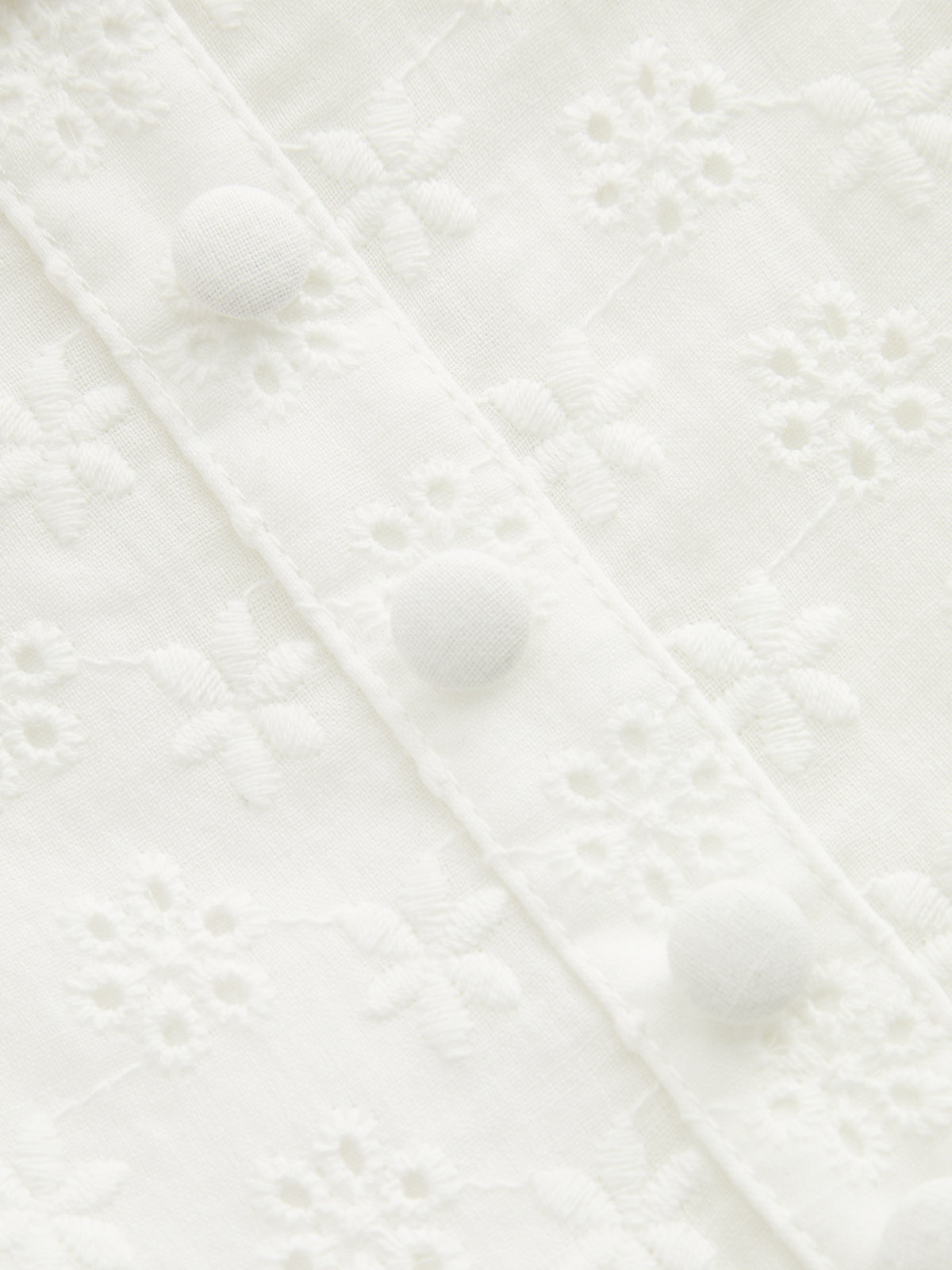 Cotton Eyelet Embroidered Lace Mini Dress
