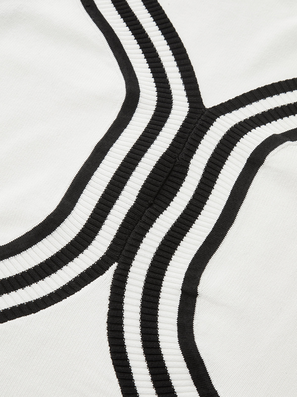 Striped Sleeveless V Neck Knit Maxi Dress