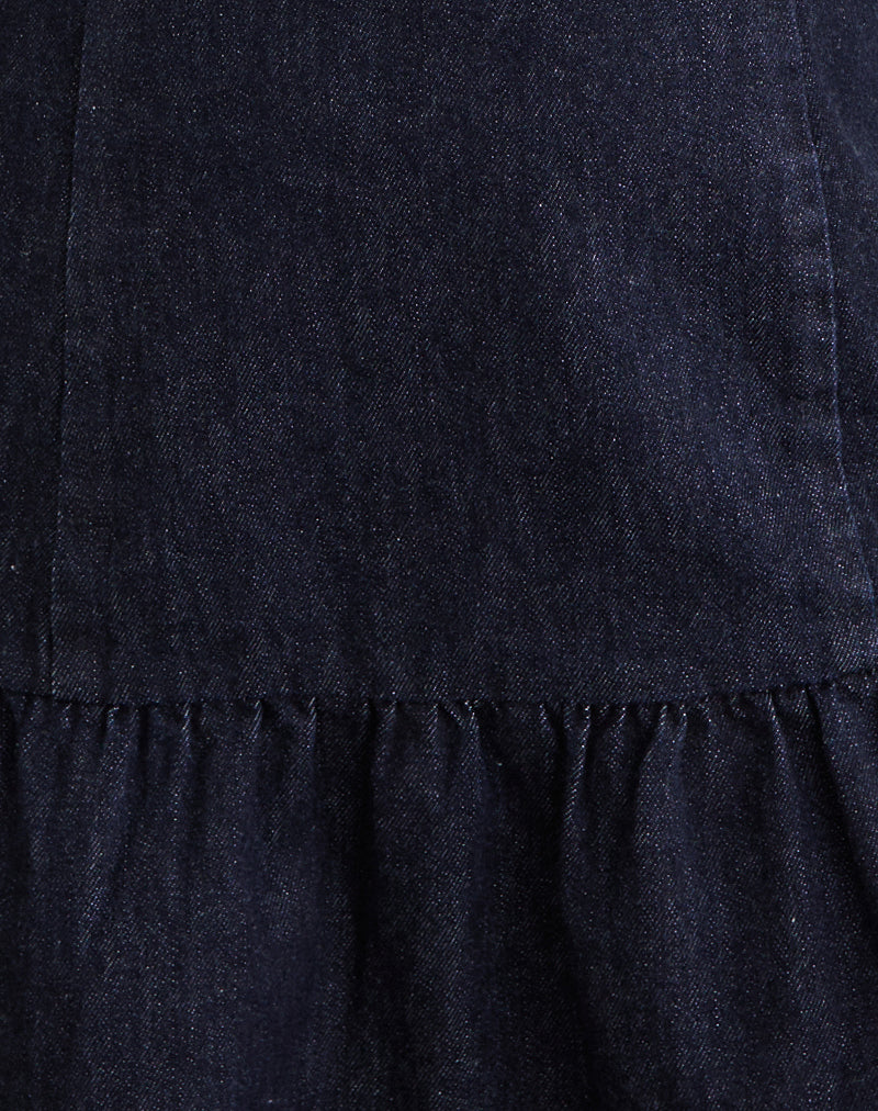 Manama Mini Dress in Chambray Indigo