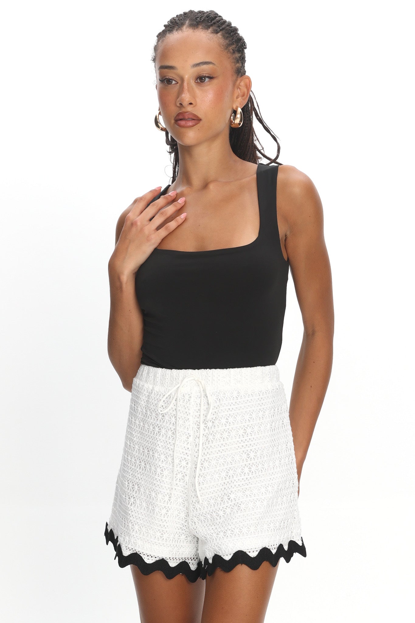 Breakaway Shorts Crochet White