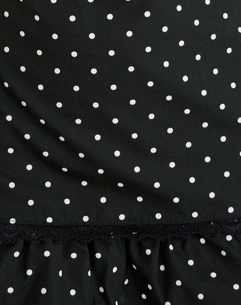 Tavita Mini Dress in Basic Polka Black