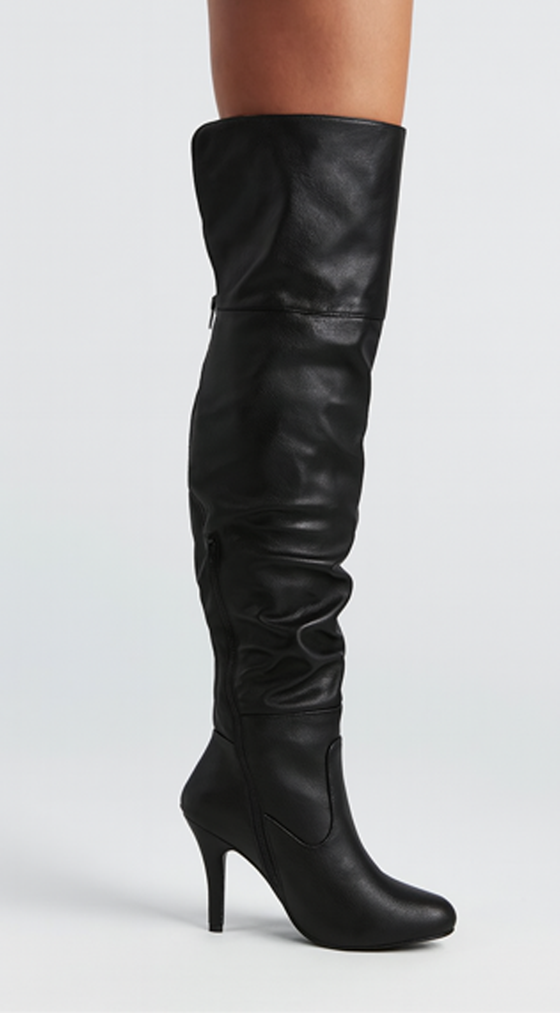 Ardelle Over Knee High Heel Boots - Black