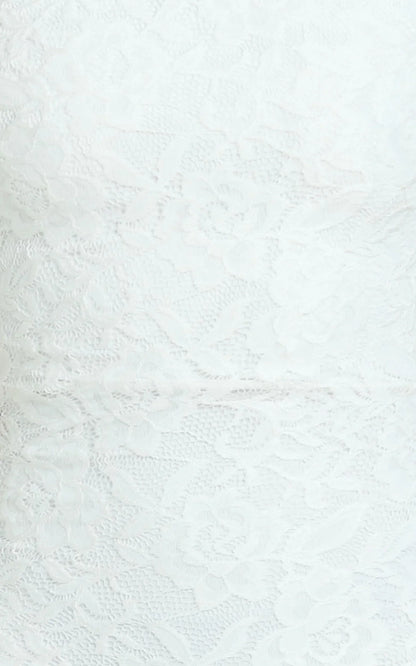 Miller Mini Dress - Lace Twist Off Shoulder Bodycon Dress in White
