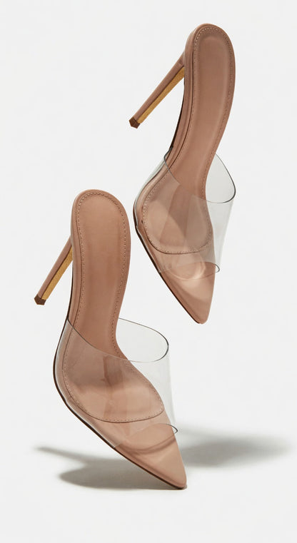 Gia Pointy Toe Heels - Mocha Beige