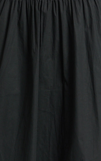 Lorna Midi Dress - One Shoulder Long Sleeve Dress in Black