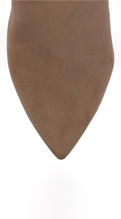 Elan Over Knee High Heel Boots  - Taupe