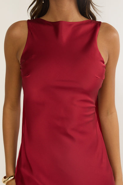 Veyla Shoulder Sash Maxi Dress Wine