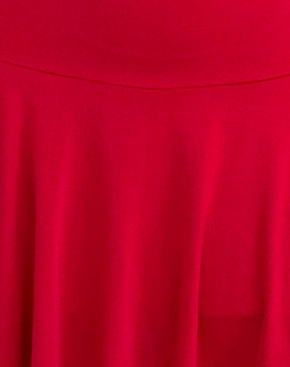 Abreille Open Back Mini Dress in Slinky Red