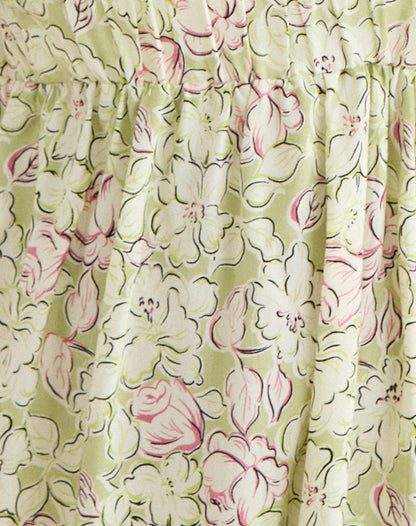 Amibeth Mini Dress in Blooming Lily Green
