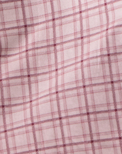 Ayana Backless Mini Dress in Basic Tartan Pink