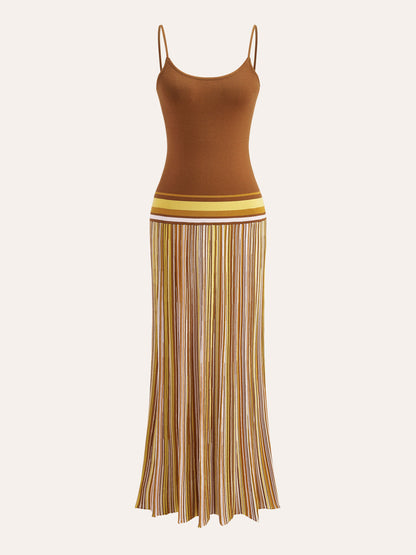 Striped Knit Cami Dress