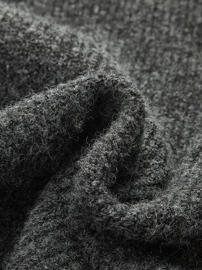Wool-Blend Fuzzy Midi Dress