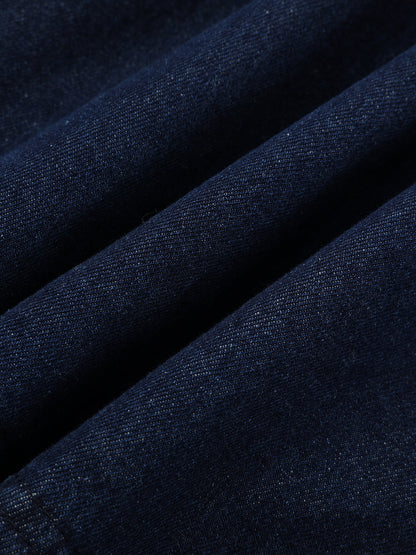 Belted Button-Front Denim Shirt Dress