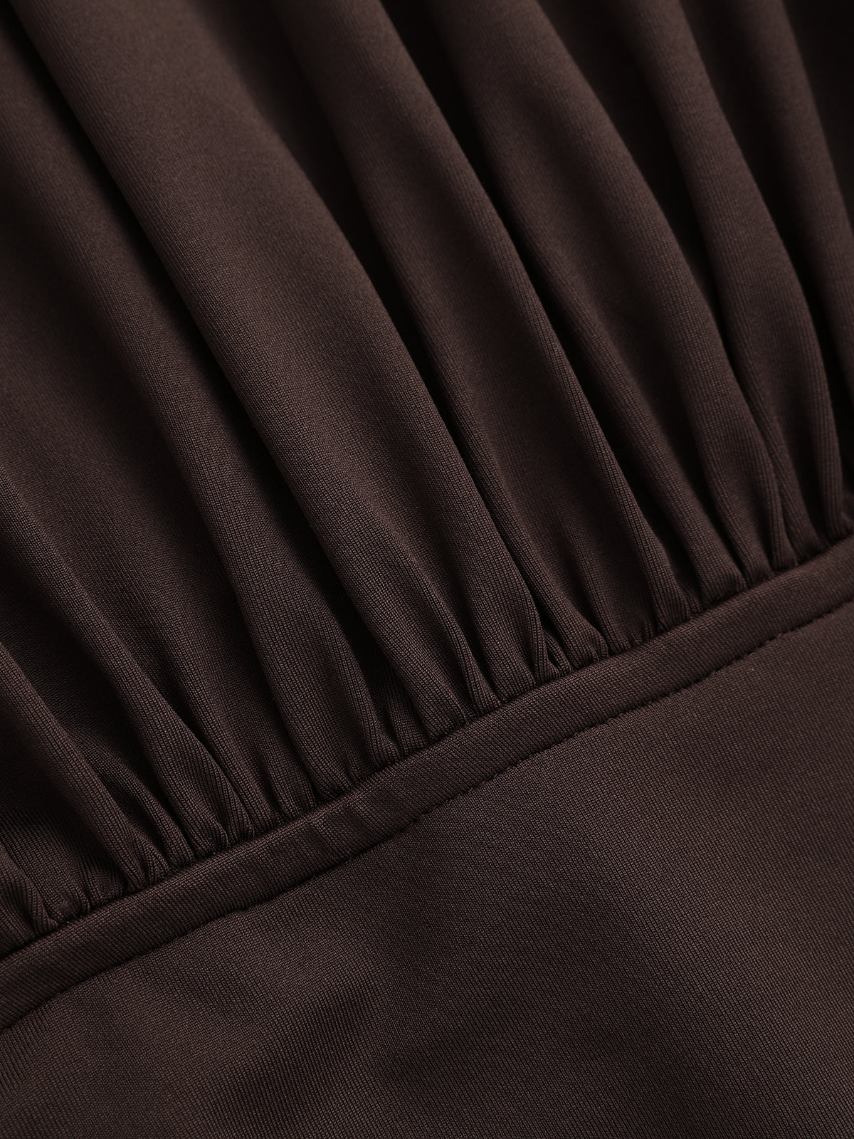 Long-Sleeve Ruched Waist Mermaid Maxi Dress