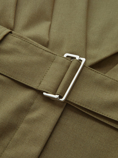 Belted Sleeveless Short Jumpsuit