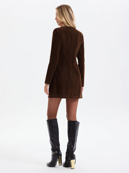 Chain Detail Long Sleeve Mini Dress