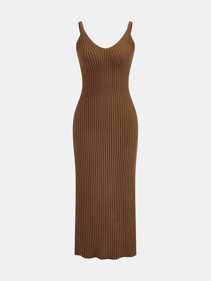 Cable-Knit Sweater & Cami Knit Dress Two-Piece Set