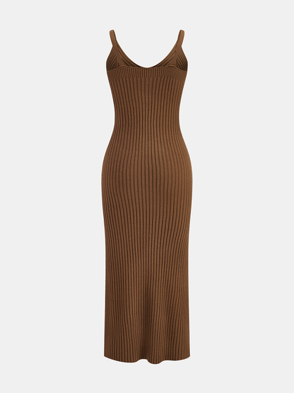 Cable-Knit Sweater & Cami Knit Dress Two-Piece Set