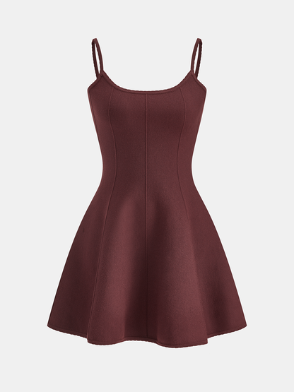 Umbrella Hem Knit Cami Mini Dress