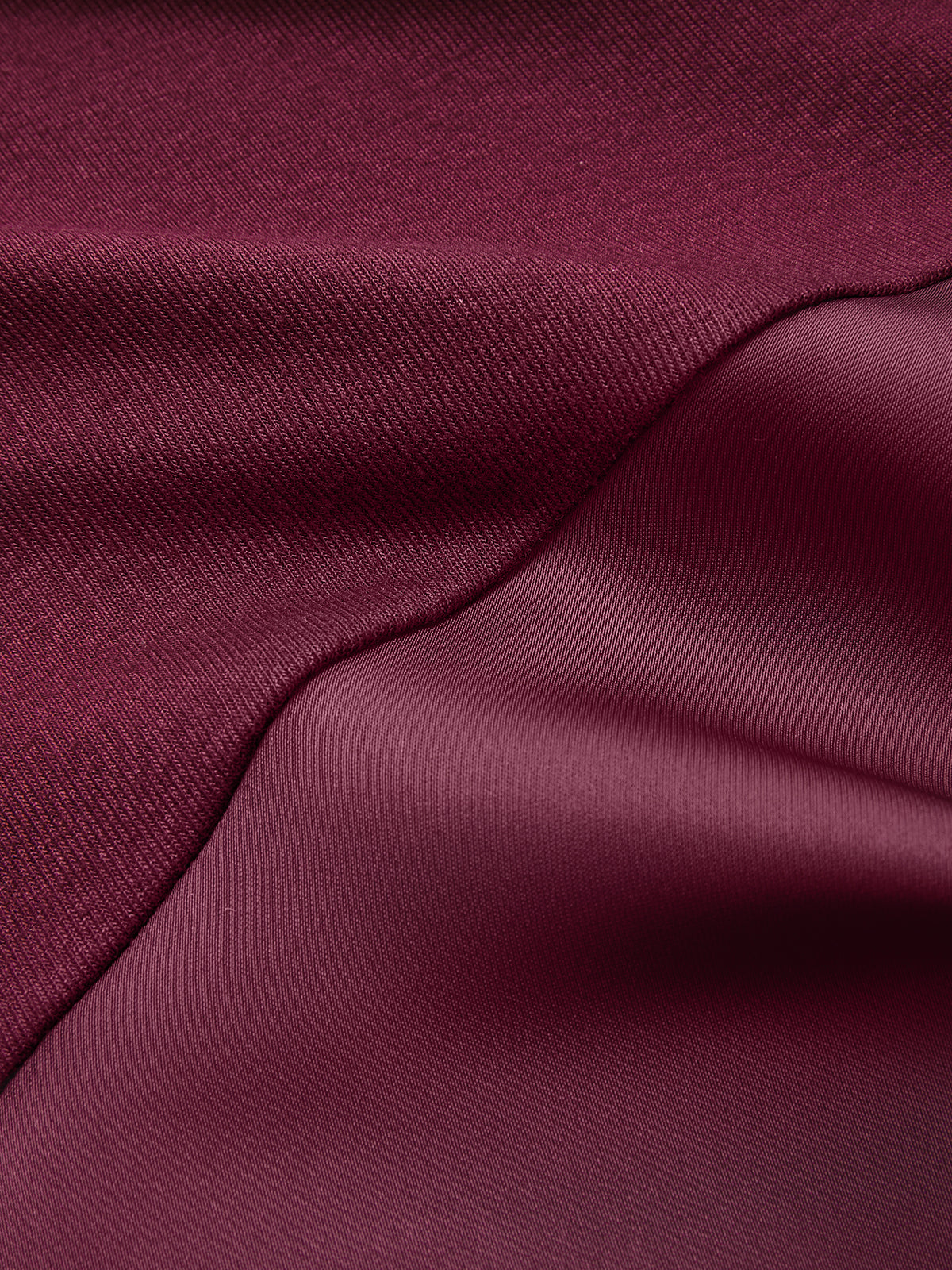 Satin Panel Long-Sleeve Fitted Mini Dress