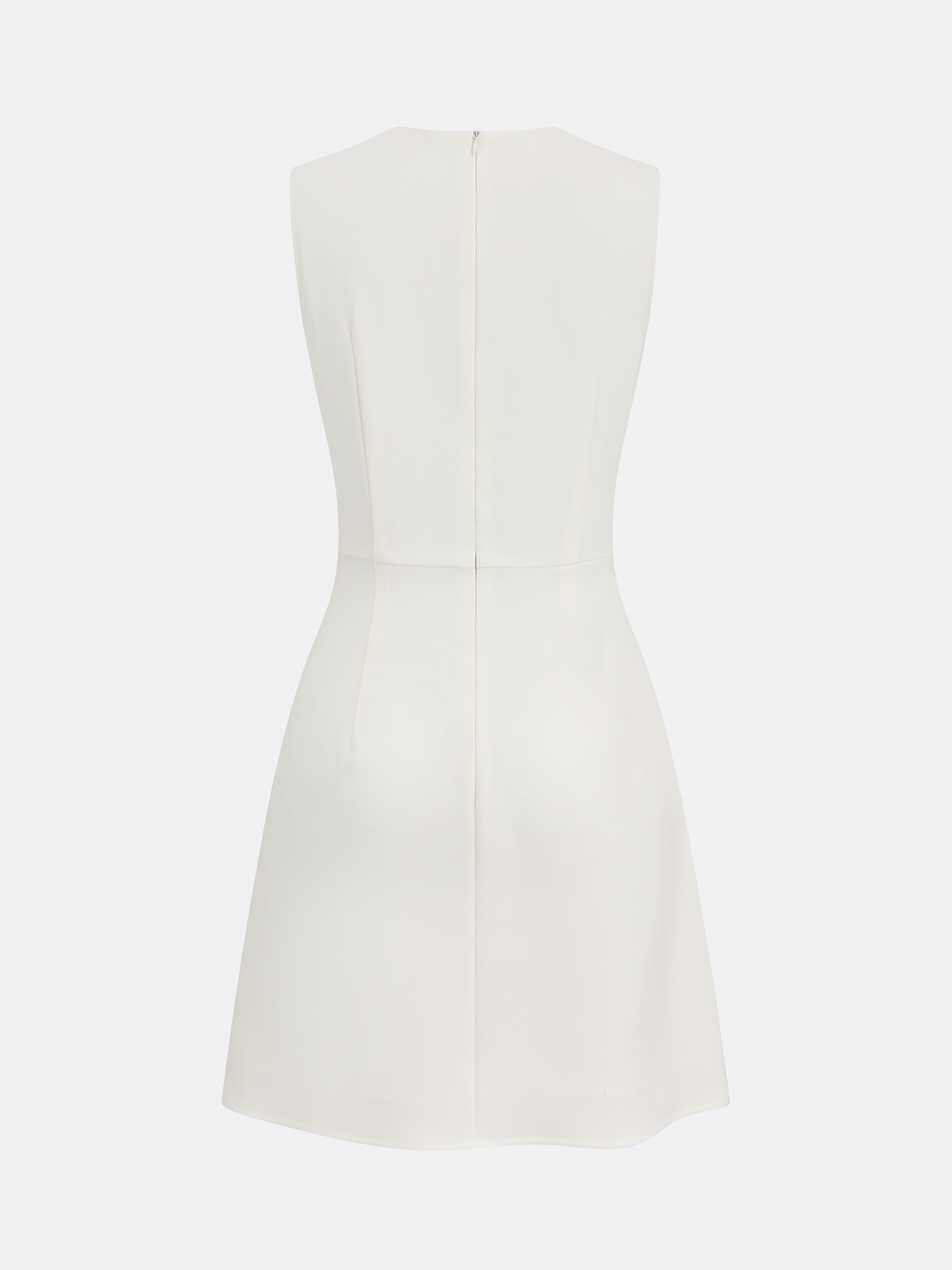 Chain Detail Pleated Sleeveless Mini Dress