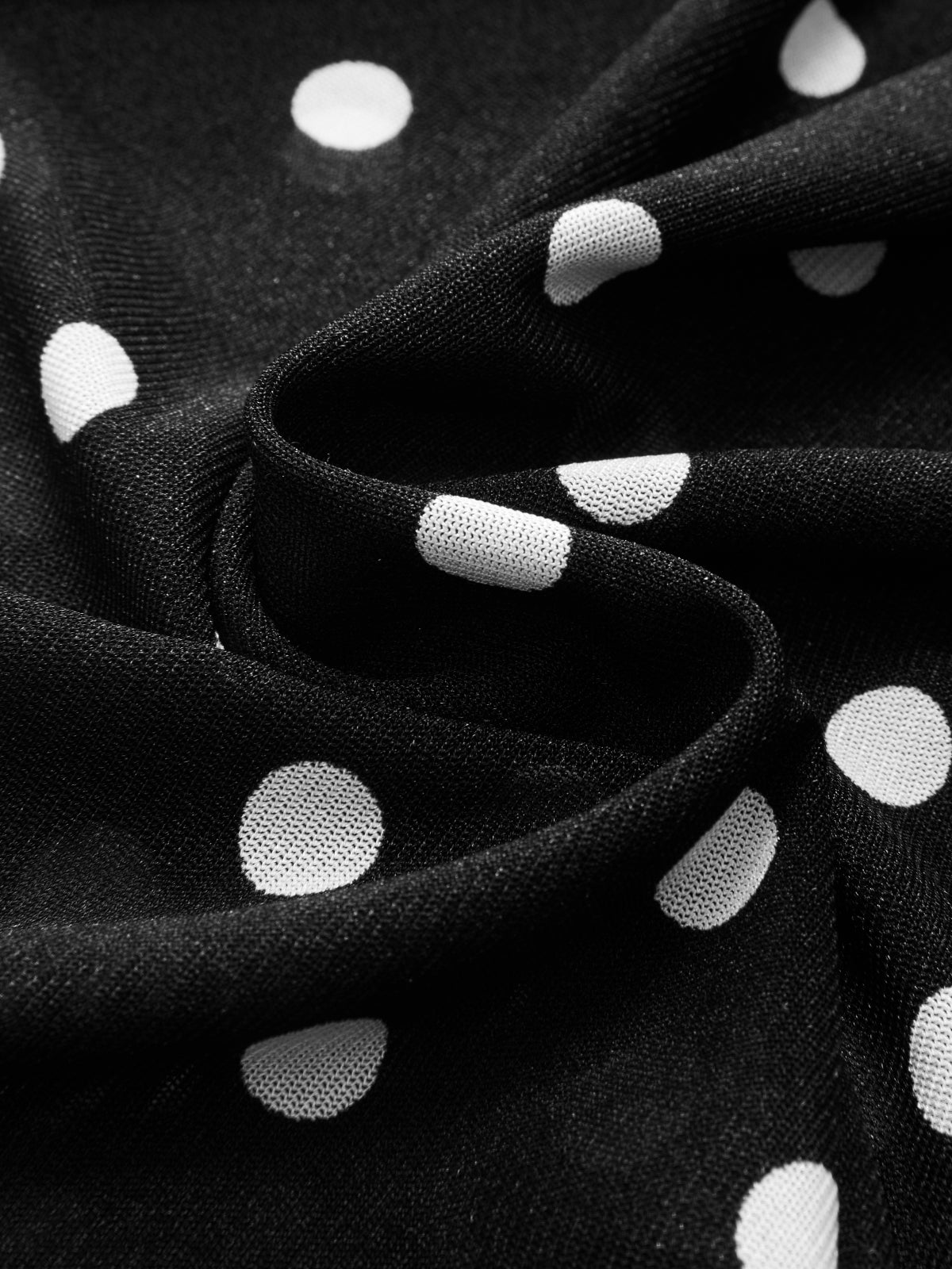 Polka Dot Sheer-Mesh Ruched Maxi Dress