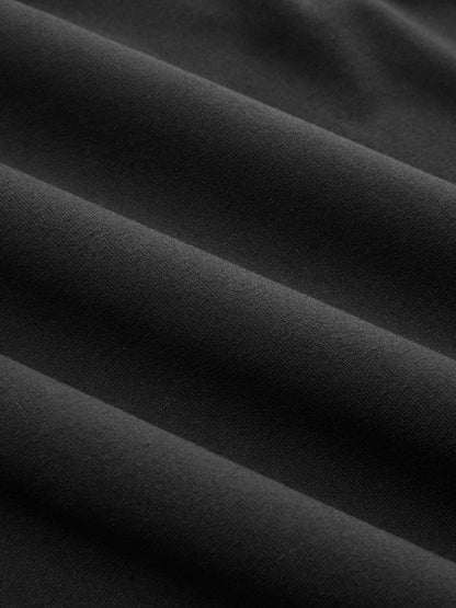 Metal Detail Long-Sleeve Midi Dress