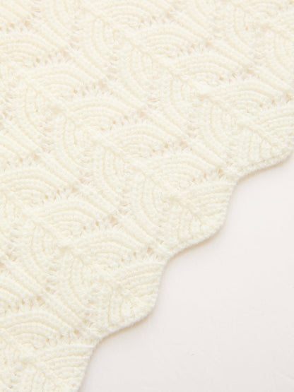 Bishop Sleeve Crochet Knit Maxi Dress