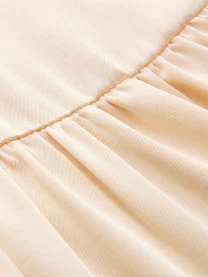Sleeveless Ruched Split Satin Midi Dress