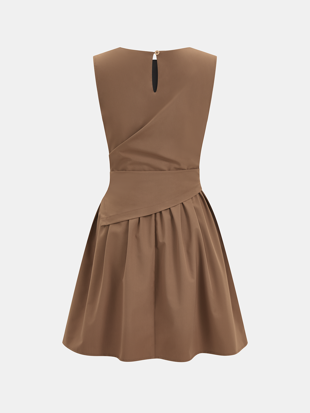 Sleeveless Ruched Waist Mini Dress