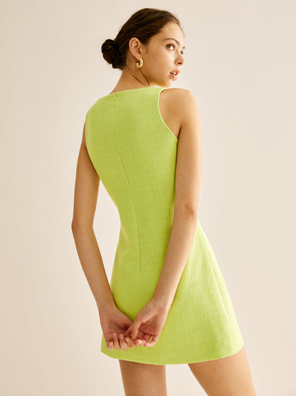 Minimalist Tweed Tank Dress