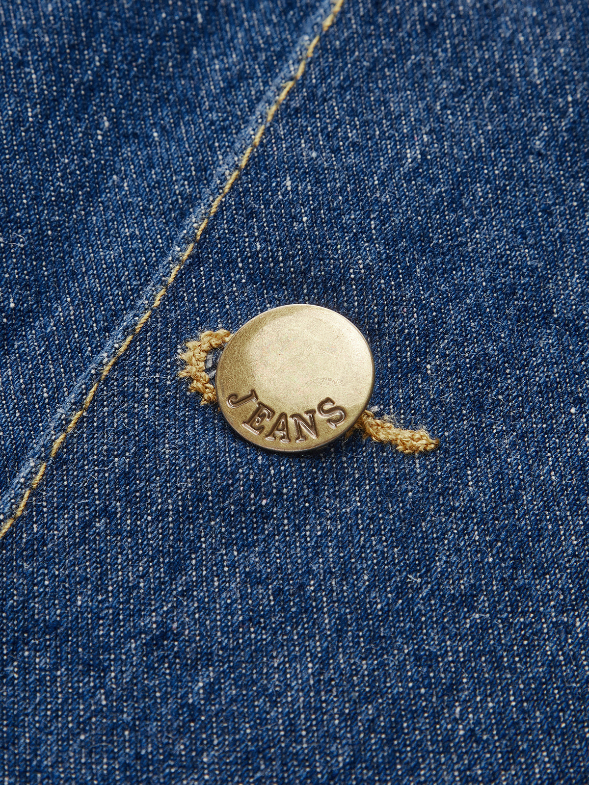 Metal Button Denim Blazer Dress