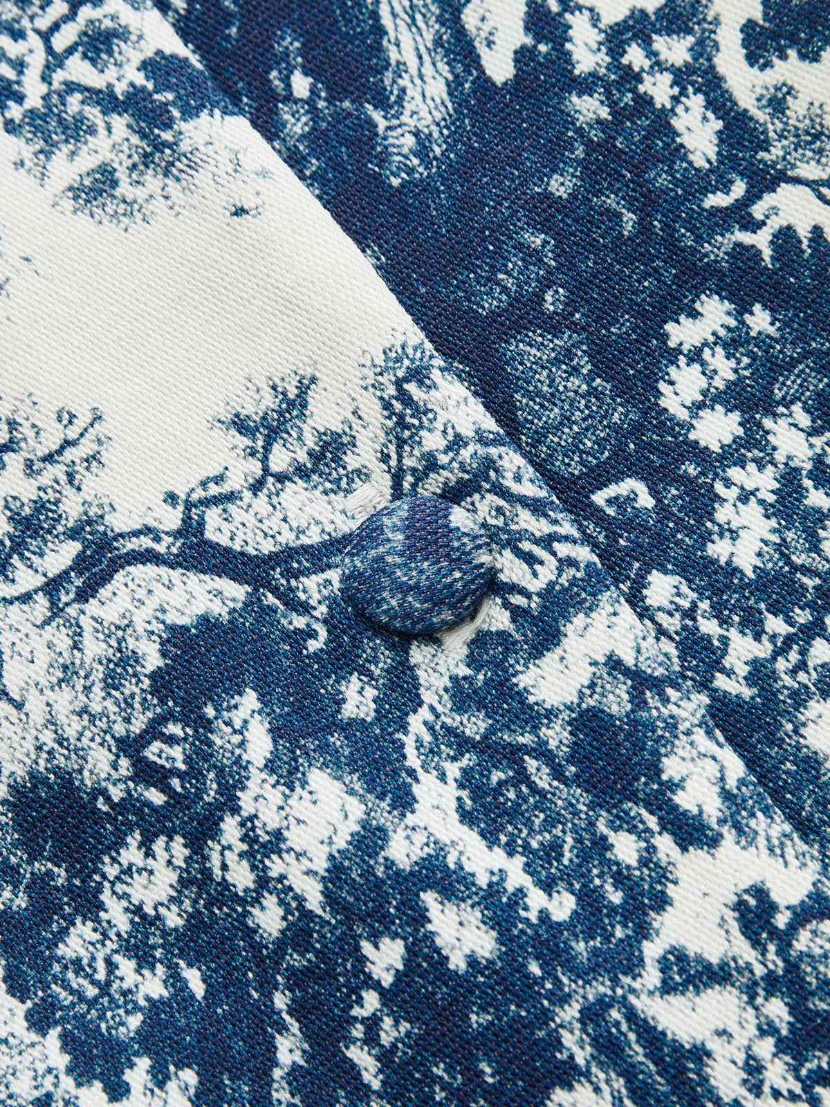 Toile Print Sleeveless Button Mini Dress