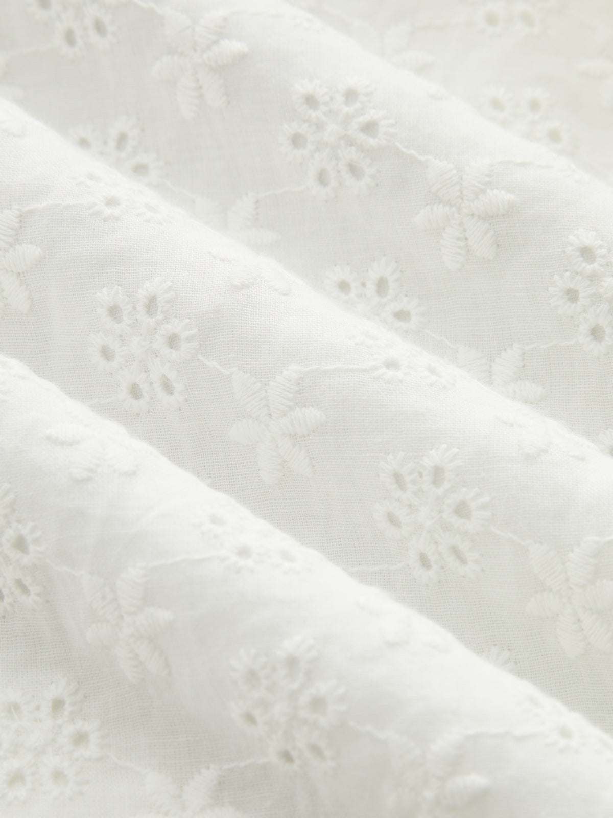 Cotton Eyelet Embroidered Lace Mini Dress