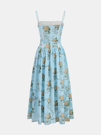 Floral Print Cami Midi Dress