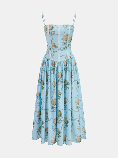 Floral Print Cami Midi Dress