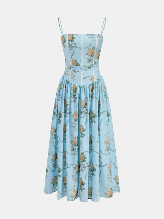 Floral Print Cami Midi Dress