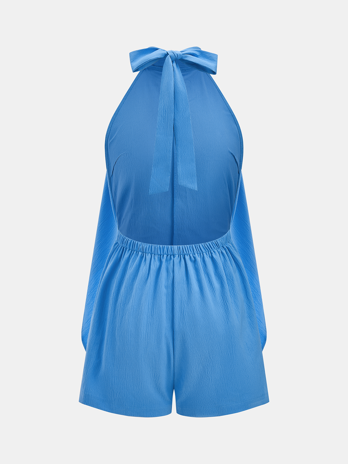 Backless Halter Neck Layered Romper