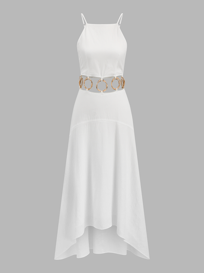 Ring Detail Cut-Out Cami Maxi Dress