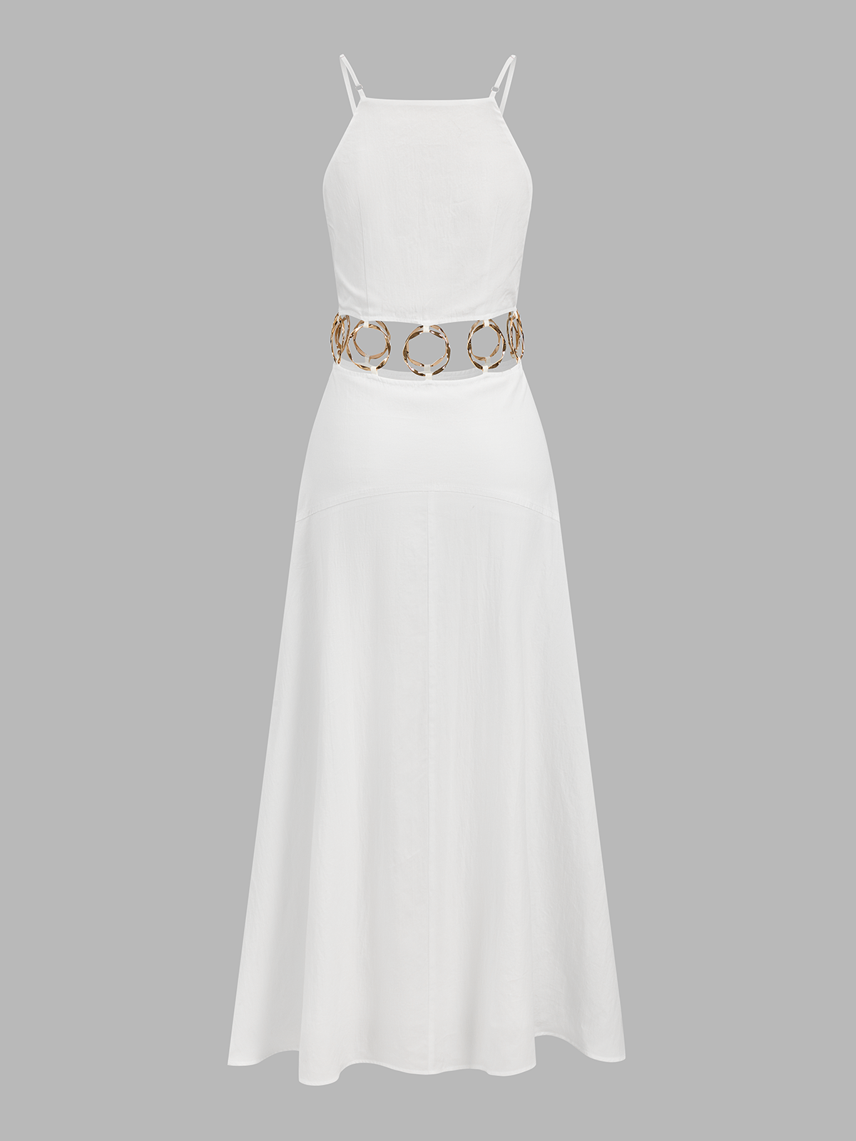 Ring Detail Cut-Out Cami Maxi Dress