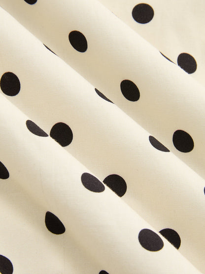 Polka Dot Halter Neck Maxi Dress