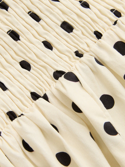 Polka Dot Halter Neck Maxi Dress