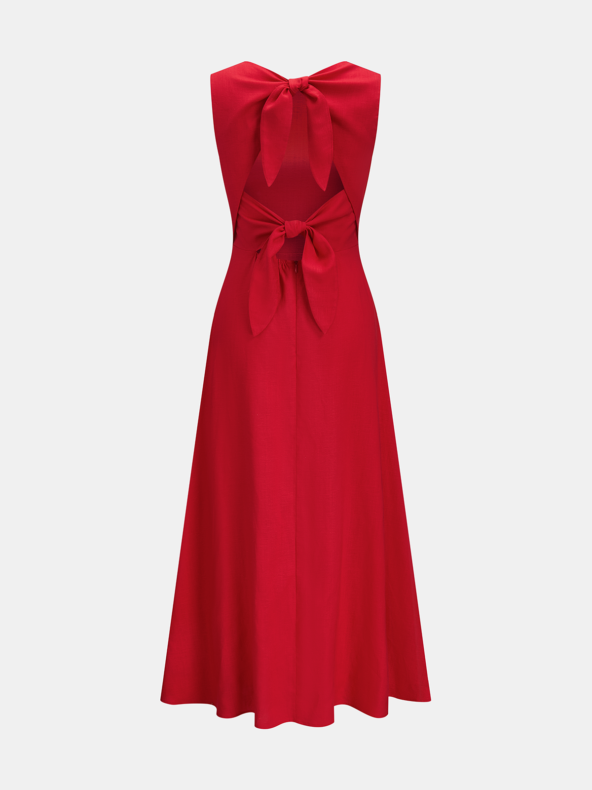 Sleeveless Linen Blend Maxi Dress