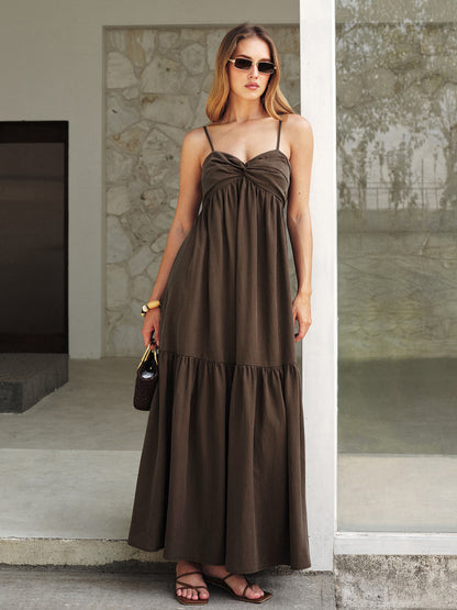 Twist Front Cami Maxi Dress