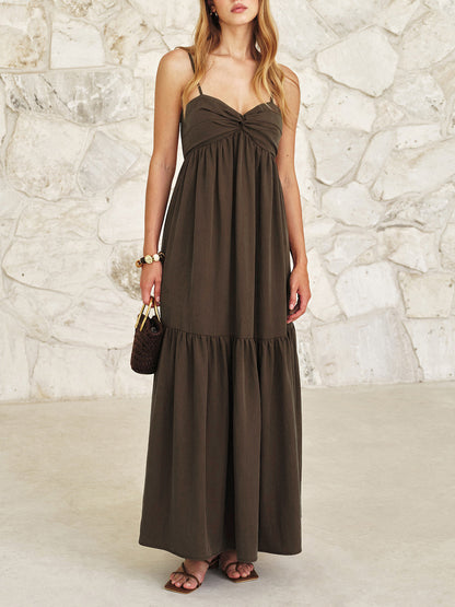 Twist Front Cami Maxi Dress