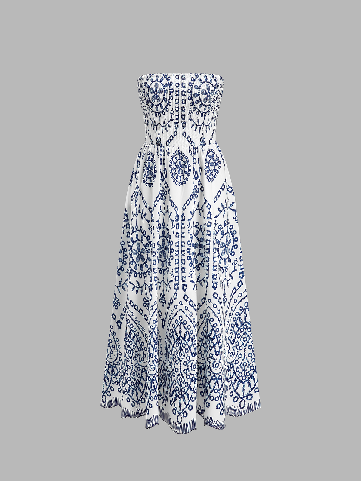 Strapless Boho Maxi Dress
