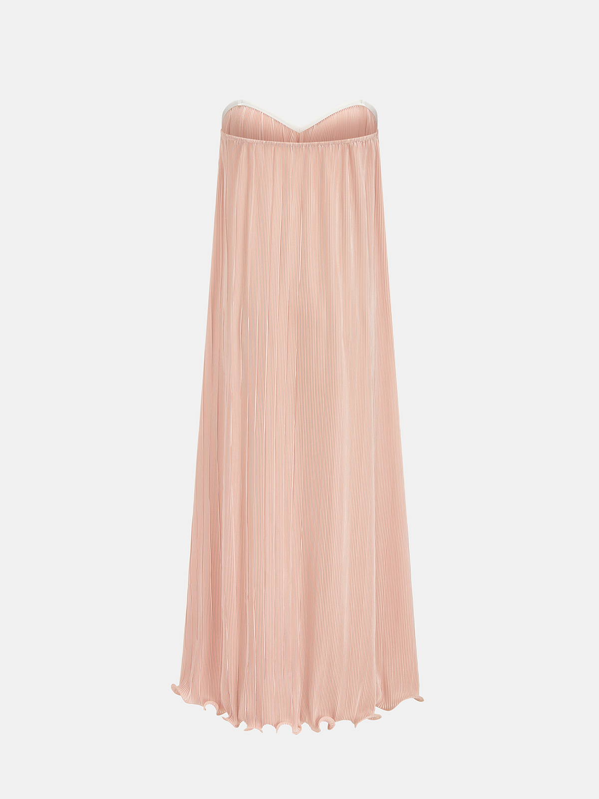 Strapless Pleated Maxi Dress