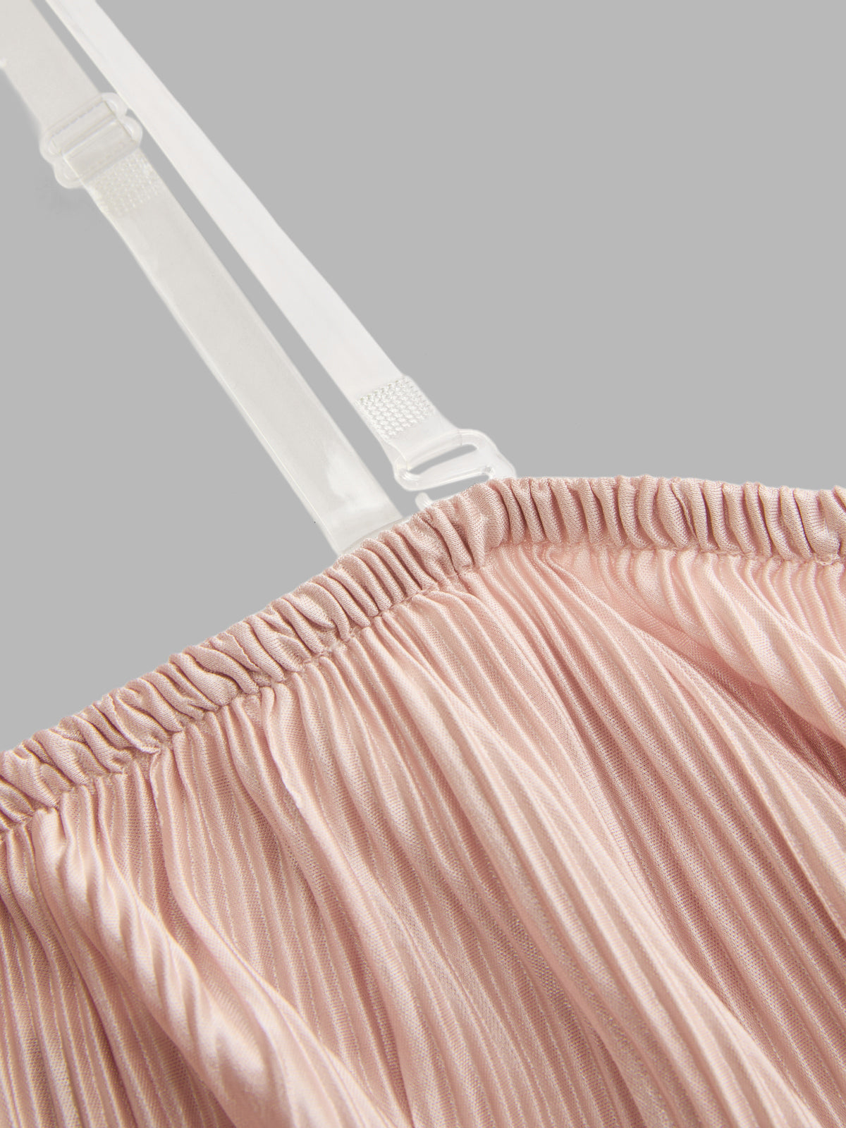 Strapless Pleated Maxi Dress